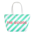 17.50 Mint Green, White, and Pink THE GOODS Multi-purpose and Fashionable Insulated Cooler Tote Bag