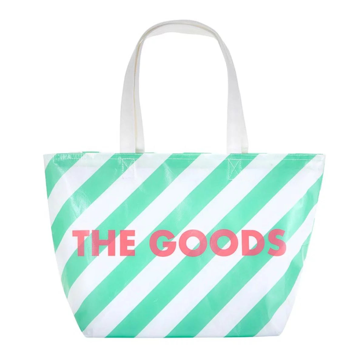 17.50 Mint Green, White, and Pink THE GOODS Multi-purpose and Fashionable Insulated Cooler Tote Bag
